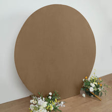 7.5ft Taupe Round Spandex Fit Wedding Backdrop Stand Cover