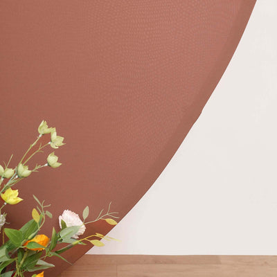 Brown textured fabric with floral arrangement