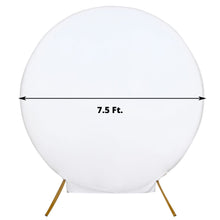 Spandex White Circle with 7.5ft Arch Covers Fitted Backdrop Covers