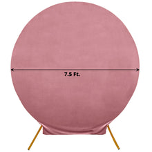 Velvet Dusty Rose Circle Arch Covers Fitted Backdrop Covers