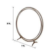 Neutral Brown 8 Ft Round Wood Wedding Arch For DIY Photo Backdrop