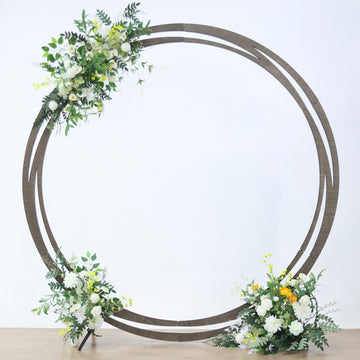 Create a Memorable Event with our Rustic Natural Brown Wood Wedding Arch Photo Backdrop Stand