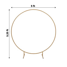 5 Feet - Metal Gold Arch Balloon Circle Flower Frame Round Backdrop Stand