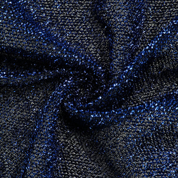 Create a Memorable Event with the Navy Blue Metallic Shimmer Tinsel Spandex Hexagon Backdrop