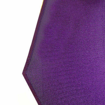 Create Unforgettable Memories with the Purple Metallic Shimmer Tinsel Spandex Hexagon Backdrop