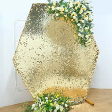 8ftx7ft Champagne Big Payette Sequin Sparkly Hexagon Wedding Arch Cover