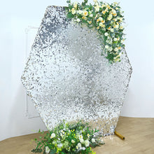 8ftx7ft Silver Big Payette Sequin Sparkly Hexagon Wedding Arch Cover