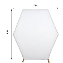 White Spandex Double Sided Hexagon Arch Covers Fitted Backdrop Covers