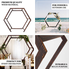 7ftx8.5ft Heavy Duty Dual Wooden Hexagon Frame Wedding Arch Backdrop