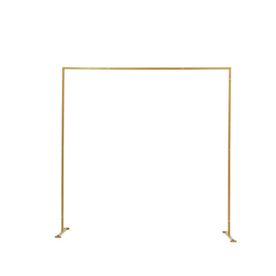 Gold metal photo backdrop stand for events and photography