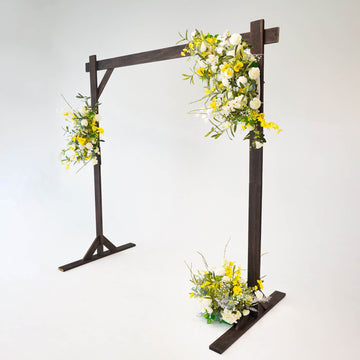 Elevate Your Event Decor with a Heavy Duty Wooden Square Frame Wedding Ceremony Backdrop Stand