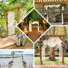 7ft Heavy Duty Wooden Square Frame Wedding Ceremony Backdrop Stand