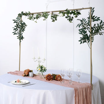 Create Unforgettable Moments with Gold Adjustable Over The Table Arch