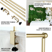 42inch Gold Adjustable Over The Table Metal Wedding Arch Flower Rod Stand