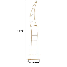 Metal Gold Ladder backdrop stands with measurements of 8 ft and 20 inches