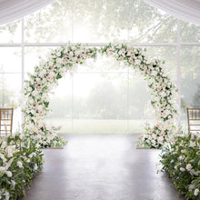 8ft Gold Metal Half Crescent Moon Wedding Arch Flower Stand, Curved Arbor Balloon Frame