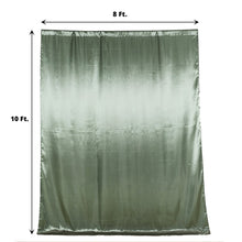 A solid eucalyptus sage green satin curtain with measurements of 8 ft and 10 ft, perfect as a room divider, solid backdrop curtain & dividers