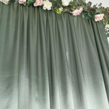 8ftx10ft Eucalyptus Sage Green Satin Event Photo Backdrop Curtain Panel