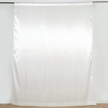 Durable and Reusable Ivory Satin Curtain Panel