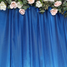 8ftx10ft Royal Blue Satin Event Photo Backdrop Curtain Panel, Window Drape With Rod Pocket