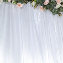 8 Ft x 10 Ft White Satin Drapes For Photo Booth Backdrop With Rod Pocket