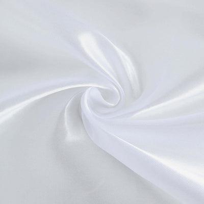 White satin fabric with a smooth, glossy finish.