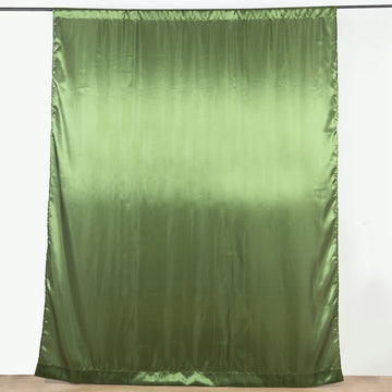Durable and Reusable Olive Green Satin Backdrop