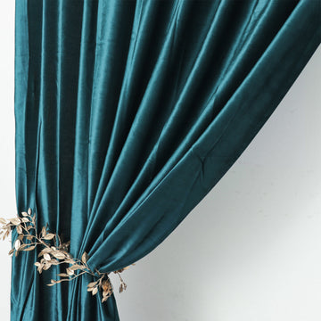Create a Stunning Ambiance with the Peacock Teal Velvet Backdrop