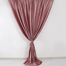Premium Dusty Rose 8 Feet Velvet Backdrop Privacy Drape Curtain Panel 