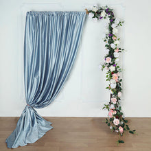 Dusty Blue Velvet Backdrop Drape Curtain 8 Feet