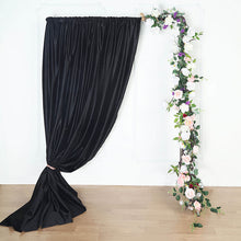 Black Premium Velvet Backdrop Stand Curtain Panel Privacy Drape 8 Feet