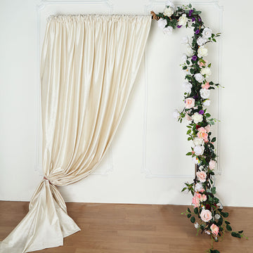 Create a Luxurious Atmosphere with the Ivory Premium Velvet Backdrop Stand Curtain Panel