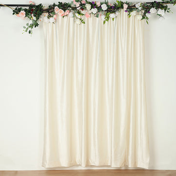 Ivory Premium Velvet Backdrop Stand Curtain Panel: Add Elegance to Your Event Decor