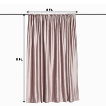 8 Feet Mauve Premium Velvet Privacy Drape Backdrop Stand Curtain Panel