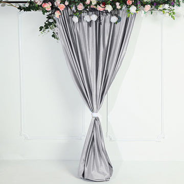 Enhance Your Event Decor with the Silver Premium Velvet Backdrop Stand Curtain Panel