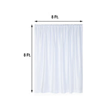 8 Feet White Premium Velvet Privacy Drape Backdrop Stand Curtain Panel