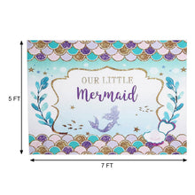 A Vinyl poster that says our little mermaid on it