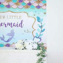 Our Little Mermaid Vinyl Print Photography Booth Backdrop 5 Feet x 7 Feet