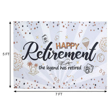 A Vinyl sign that says happy retirement the legend has retired