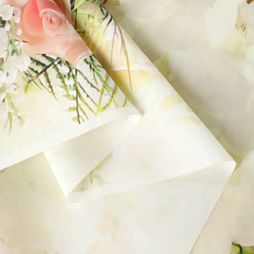 Impart Fresh Floral Flair with the White Rose Floral Print Backdrop