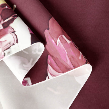 Create Magical Scenery with the Sparkly Burgundy Rose Floral Print Vinyl Photography Backdrop