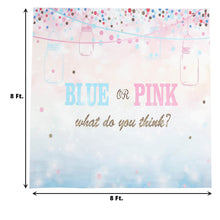 Vinyl Blue or Pink Backdrop with Crystal Tassels