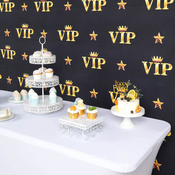 Unleash the Magic with the Black/Gold VIP Backdrop