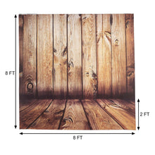 8ftx8ft Rustic Vintage Wood Panels Print Vinyl Photography Backdrop
