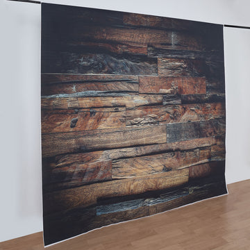 Elevate Your Photography with the Dark Brown 3D Wood Panel Vinyl Backdrop