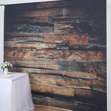 8ftx8ft Dark Brown 3D Wood Panel Vinyl Party Photography Backdrop