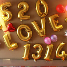 16inch Shiny Metallic Gold Mylar Foil 0-9 Number Balloons - 3