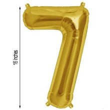 gold foil number seven balloon
