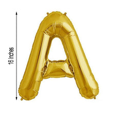 16inch Shiny Metallic Gold Mylar Foil Alphabet Letter Balloons - A