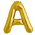 16inch Shiny Metallic Gold Mylar Foil Alphabet Letter & Number Balloons#whtbkgd
